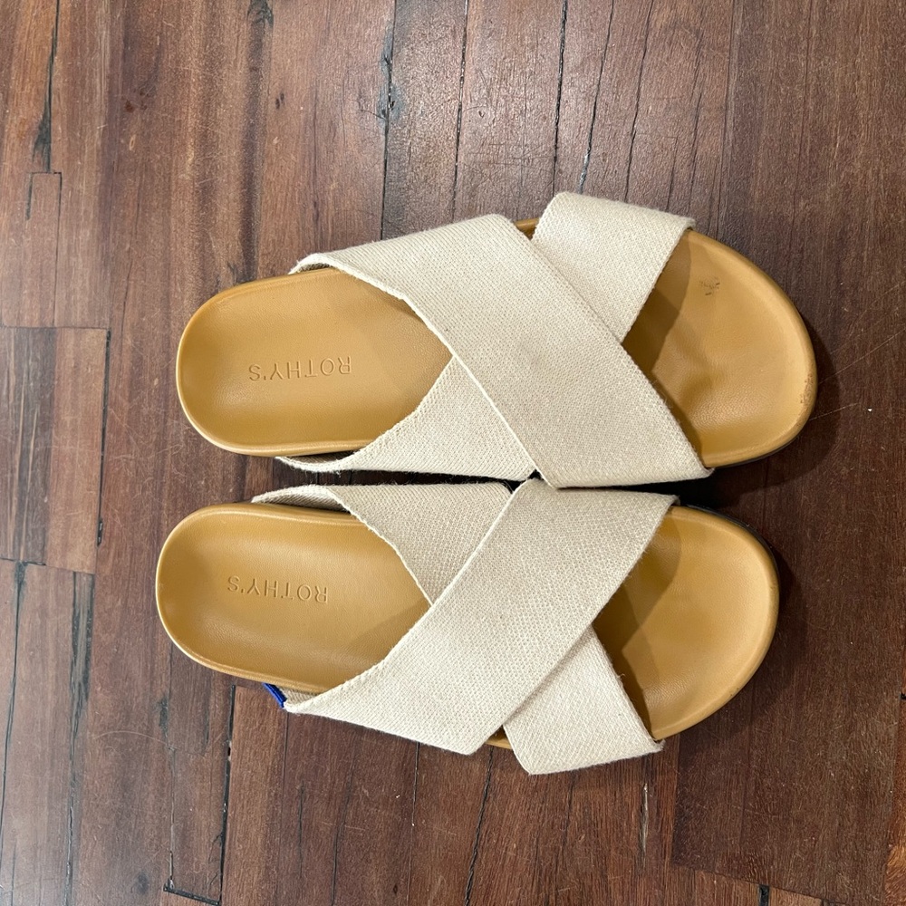 Rothy's Women's Cream Slide Sandals